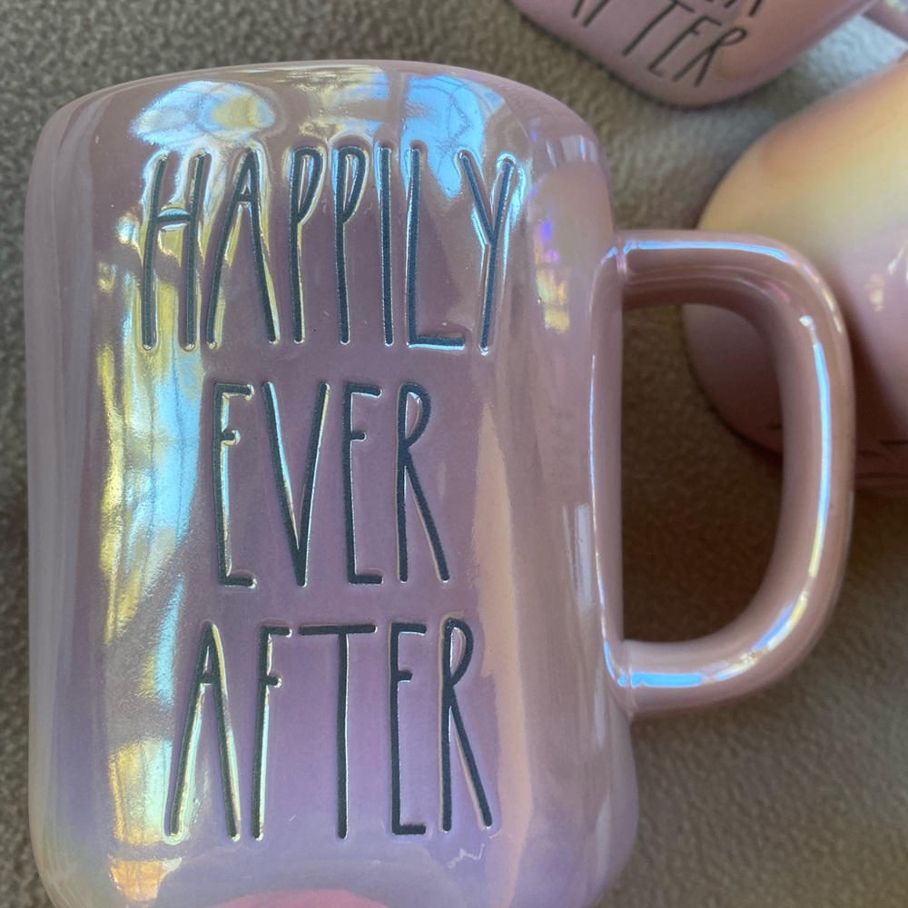 RaeDunn by Magenta, “Happily Ever After”, Pink Iridescent Mug - Picture 7 of 11